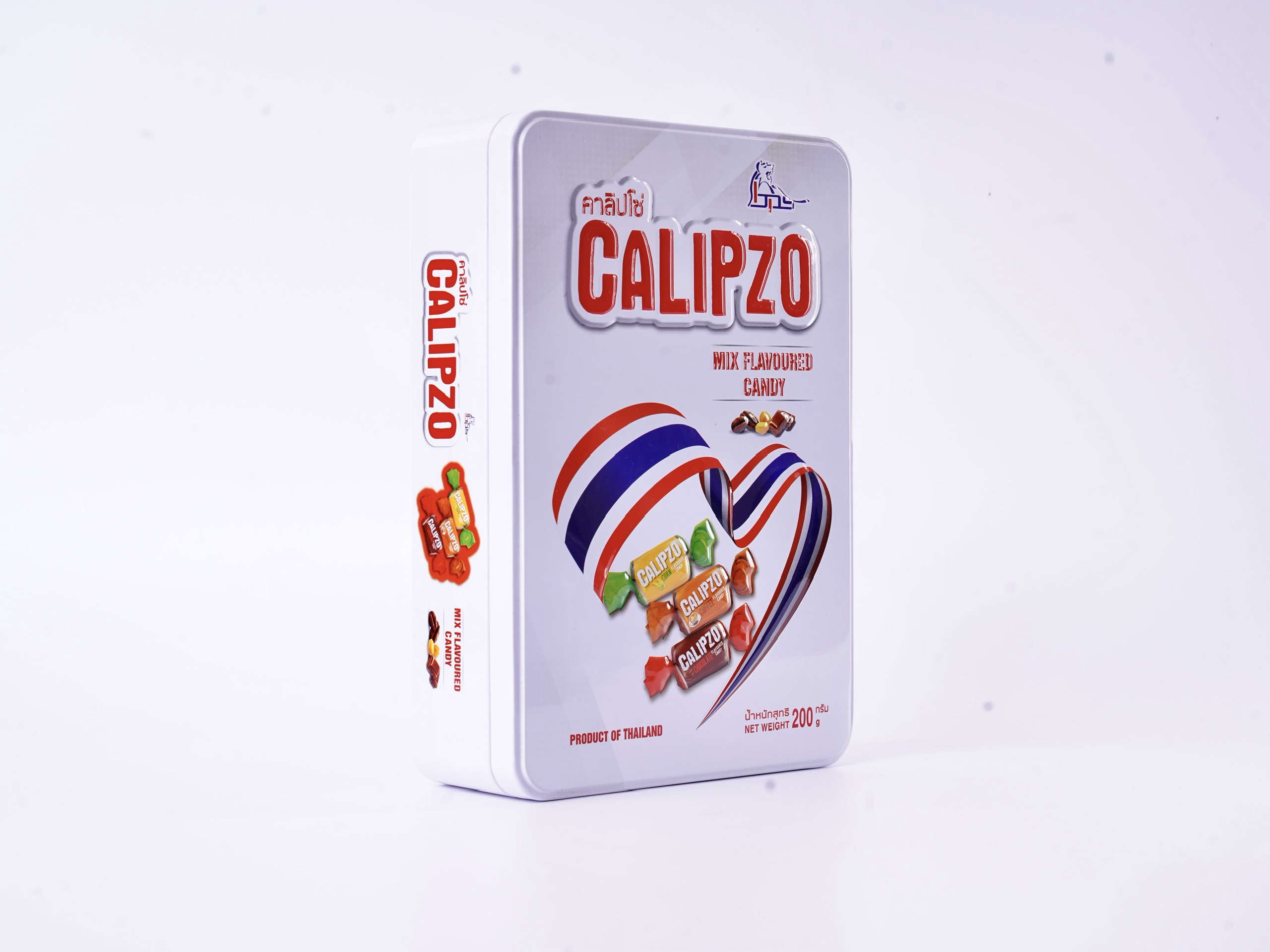 Kẹo sắt Calipzo mix 200g ( 18 hộp/ thùng ) Màu trắng